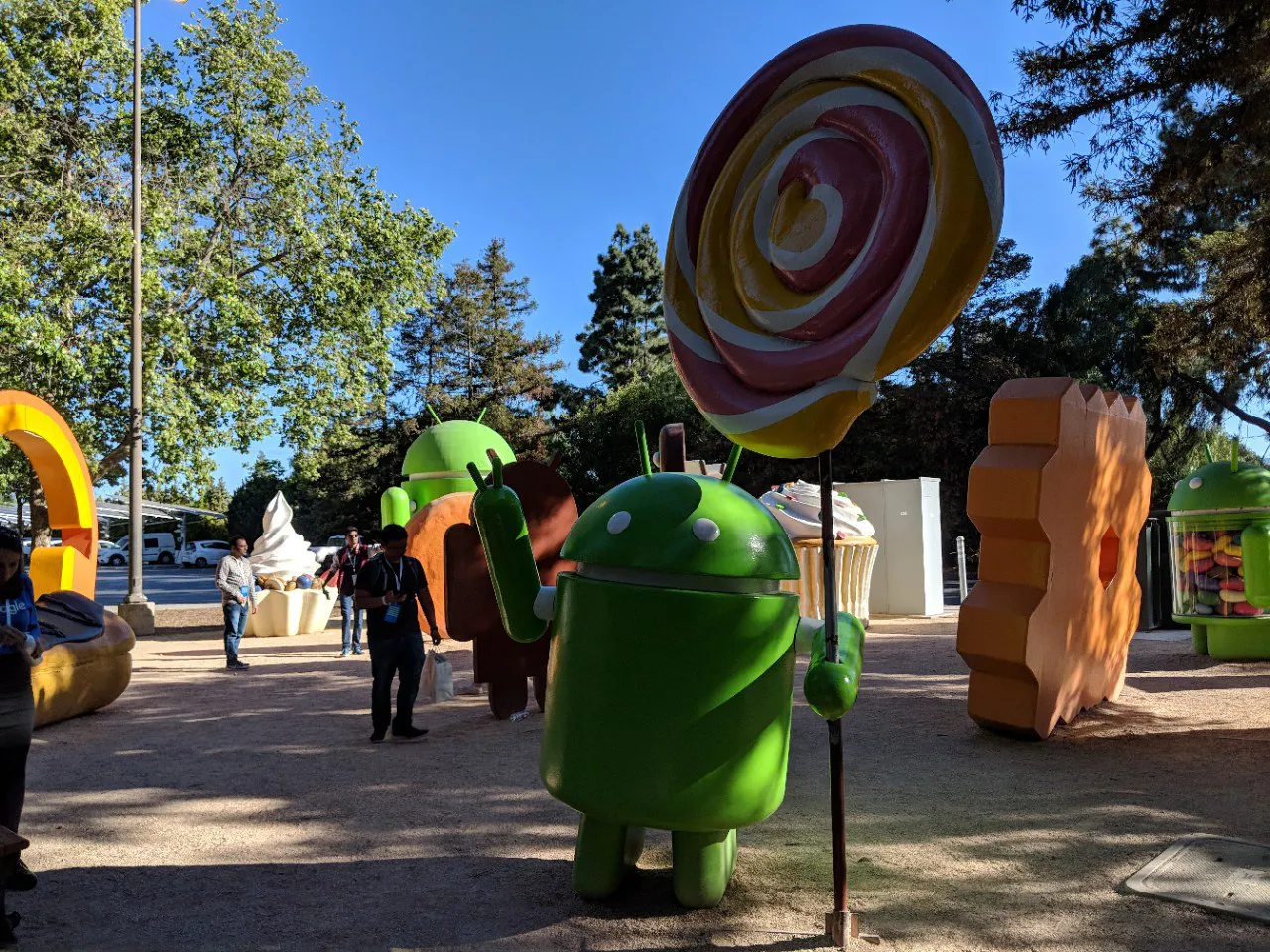 Android Lawn Statues